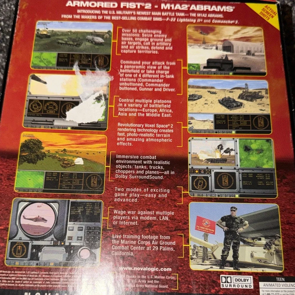 Armored Fist 2 M1A2 Abrams Novalogic The Art Of War PC Video Game Rated T For TN